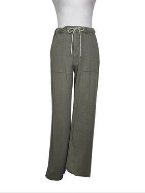 Sanctuary Olive Green Wide-Leg Drawstring Pants